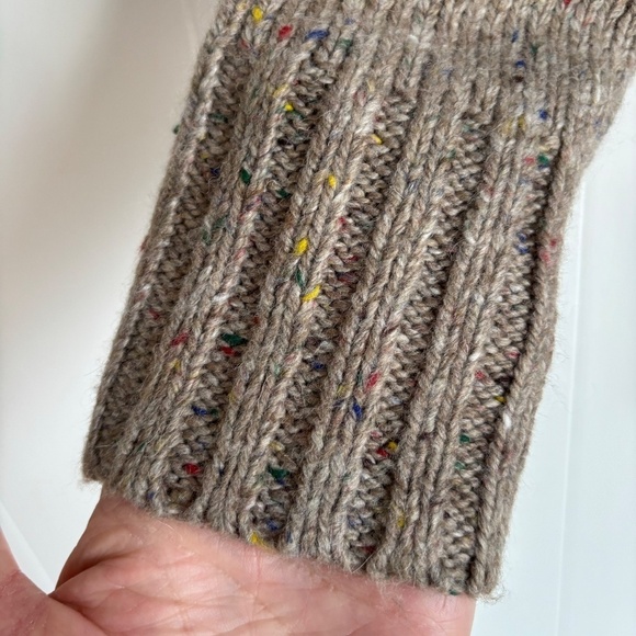 Roots shawl collar acrylic wool blend Cowichan sweater size small - Picture 8 of 15